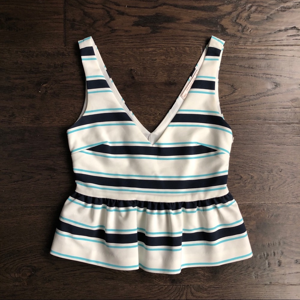 3/$30🌻ZARA Striped Peplum Top